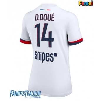 Paris Saint-Germain Desire Doue #14 Tricou Fotbal Replică 2025-26 Femei Deplasare